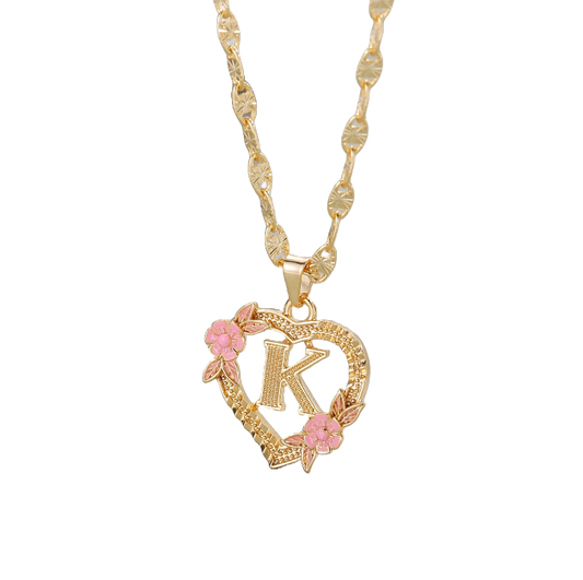 Personalized Heart Initial Necklace